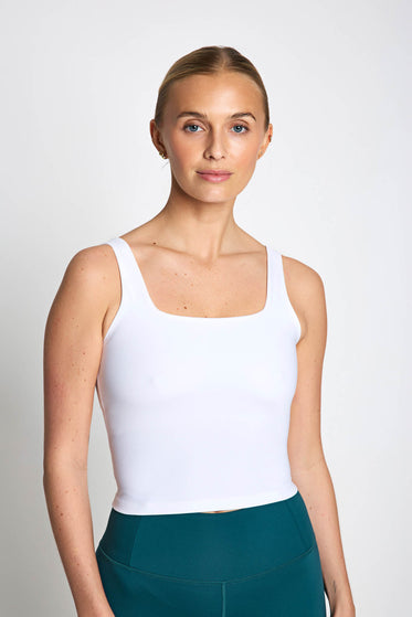 Girlfriend Collective Tommy Tank - Bright Whiteimages1- The Sports Edit