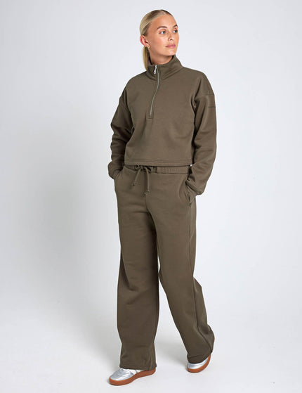 Girlfriend Collective Vega Half-Zip Sweatshirt - Minkimages5- The Sports Edit