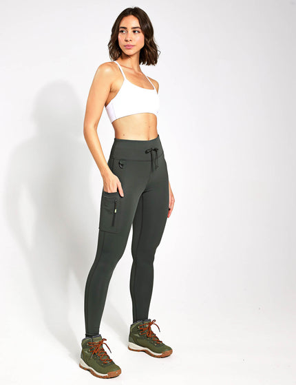 Goodmove Go Discover Stormwear Walking Leggings - Dark Oliveimages4- The Sports Edit