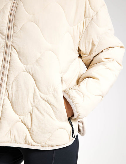 Goodmove Packaway Quilted Funnel Neck Jacket - Beigeimage4- The Sports Edit