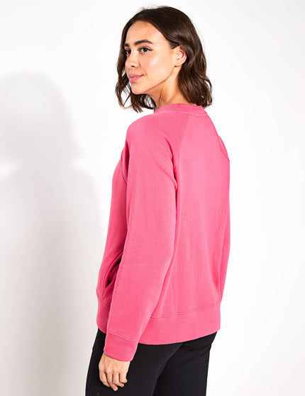 Goodmove Cotton Rich Crew Neck Sweatshirt - Raspberryimages2- The Sports Edit