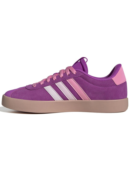 adidas VL Court 3.0 Shoes - Flash Pink/Bliss Pink/Gold Metallicimage2- The Sports Edit