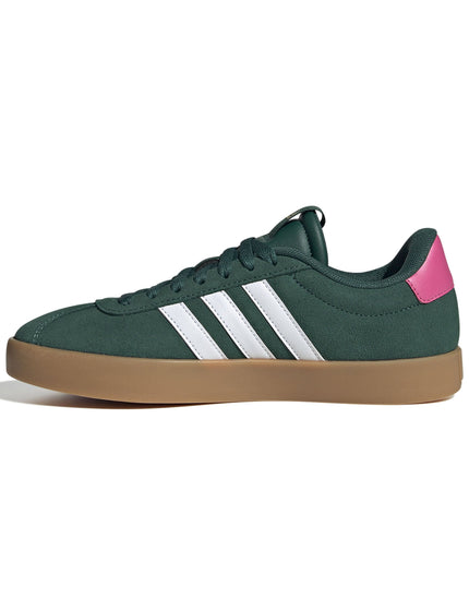 adidas VL Court 3.0 Shoes - Collegiate Green/Cloud White/Pulse Magentaimage3- The Sports Edit