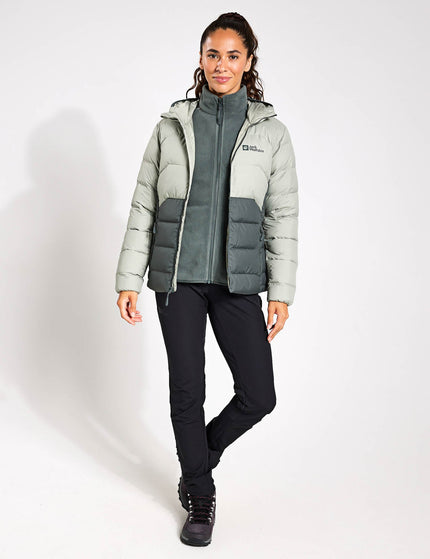 Jack Wolfskin Ather Down Hooded Jacket - Slate Greenimage4- The Sports Edit