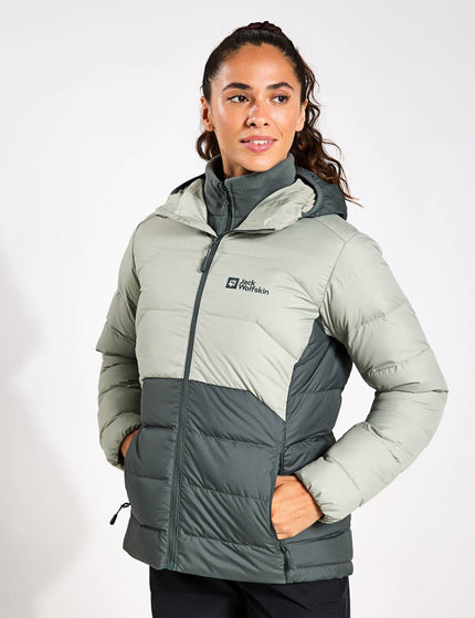 Jack Wolfskin Ather Down Hooded Jacket - Slate Greenimage3- The Sports Edit