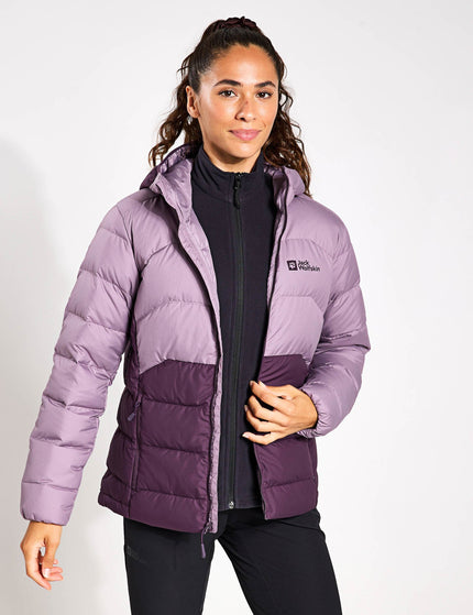 Jack Wolfskin Ather Down Hooded Jacket - Midnight Plumimage1- The Sports Edit