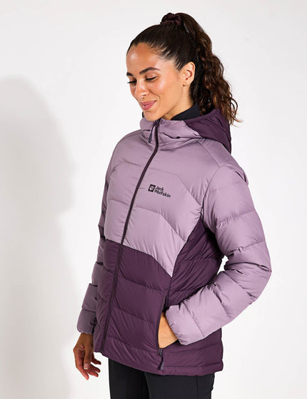 Jack Wolfskin Ather Down Hooded Jacket - Midnight Plumimage3- The Sports Edit