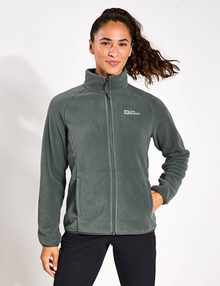 Jack Wolfskin Moonrise Full Zip Fleece - Slate Greenimage1- The Sports Edit