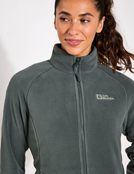 Jack Wolfskin Moonrise Full Zip Fleece - Slate Greenimage3- The Sports Edit