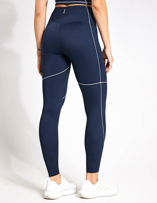 Amara Legging - Navy Blue/White