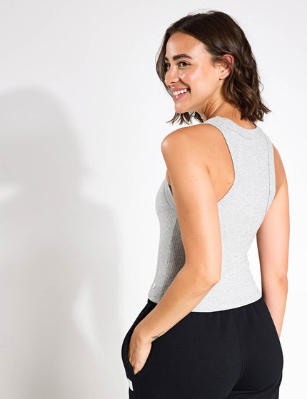 Lilybod Harmony Ribbed Tank - Grey Marlimage2- The Sports Edit