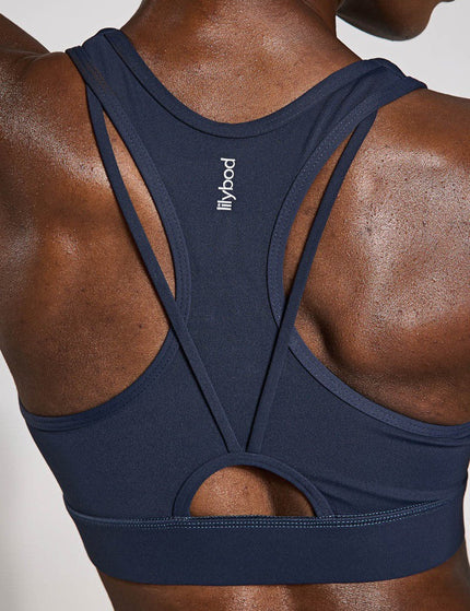 Lilybod Frankie Cloud-Core Sports Bra - Navy Blueimage3- The Sports Edit