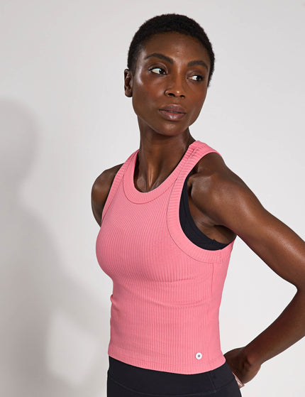 Lilybod Harmony Ribbed Tank - Strawberryimage1- The Sports Edit
