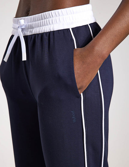 Lilybod Kirsten Wide Leg Pant - Navy Blue/White Pipingimage3- The Sports Edit