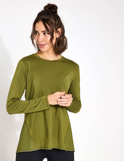 Lilybod Kendall Long Sleeve Top - Army Greenimage1- The Sports Edit