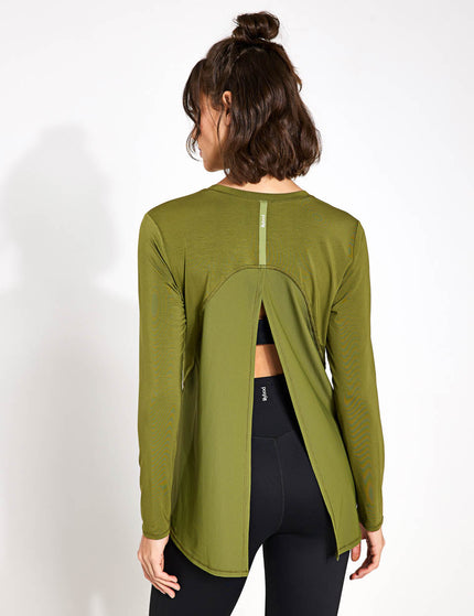 Lilybod Kendall Long Sleeve Top - Army Greenimage2- The Sports Edit