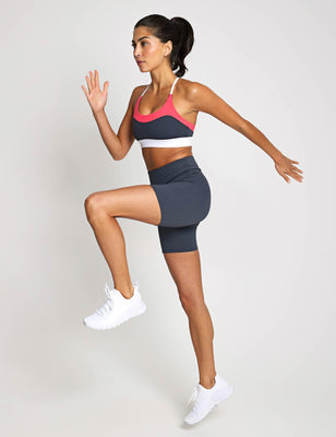 The Limitless Shorts Set - Charcoal/Coral