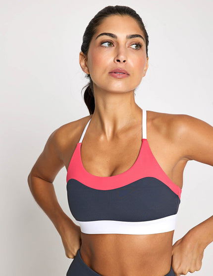 Lilybod Limitless Sports Bra - Charcoal/Coralimage1- The Sports Edit
