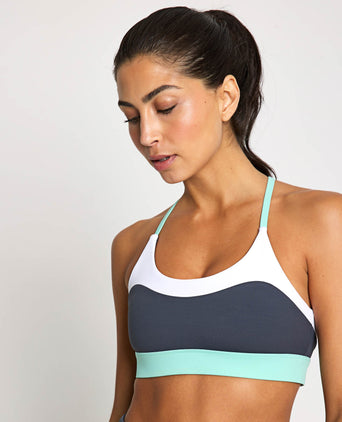 No Limits Sports Bra - Charcoal/Teal