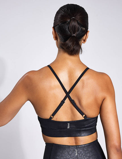 Lilybod Limit High-Shine Sports Bra - Animal Blackimage2- The Sports Edit