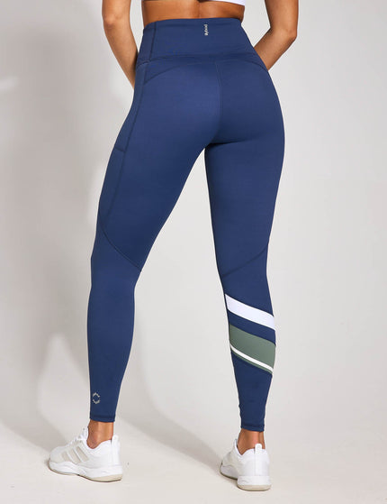 Lilybod Limitless Legging - Navy-Green-Whiteimage2- The Sports Edit