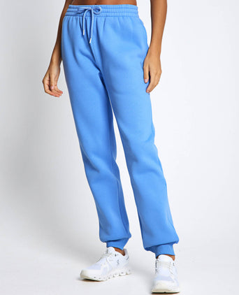 Millie Slim Fleece Track Pant - Azure Blue