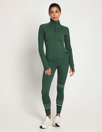 Lilybod Zuri Contoured Zip Thru Top - Deep Greenimages6- The Sports Edit