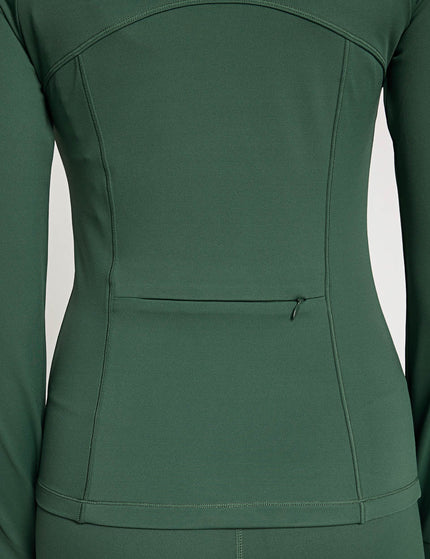 Lilybod Zuri Contoured Zip Thru Top - Deep Greenimages4- The Sports Edit