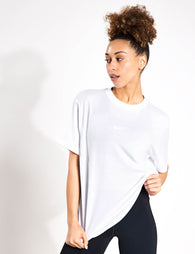 Nike | One Relaxed Dri-FIT Short-Sleeve Top - White | The