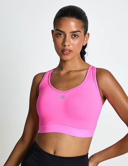 New Balance NB Essential Run Bra - Pink Heatimages1- The Sports Edit