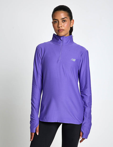 New Balance Sport Essentials Space Dye 1/4 Zip - Electric Purpleimages1- The Sports Edit
