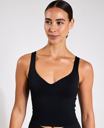 Alate Bra Tank - Black/Cool Grey
