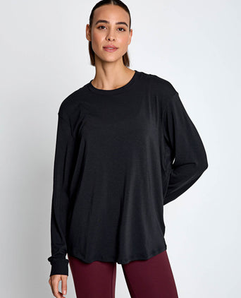 One Relaxed Dri-FIT Long-Sleeve Top - Black