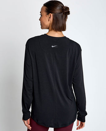 One Relaxed Dri-FIT Long-Sleeve Top - Black