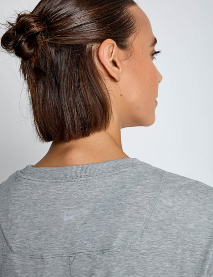 Nike One Relaxed Dri-FIT Short-Sleeve Top - Smoke Grey/Heatherimages4- The Sports Edit