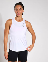 Nike One Swoosh Dri-FIT Running Tank Top - Whiteimage1- The Sports Edit