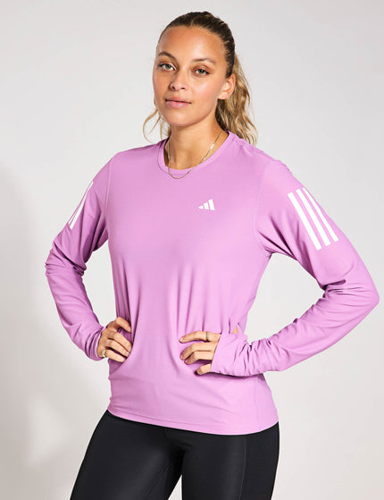 adidas Own The Run Long Sleeve Top - Preloved Purpleimage4- The Sports Edit