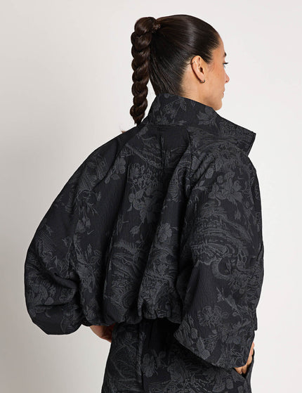 Nike Sportswear Collection Jacquard Track Jacket - Black/Anthraciteimages2- The Sports Edit