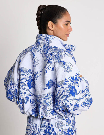 Nike Sportswear Collection Jacquard Track Jacket - White/Hyper Royalimage2- The Sports Edit