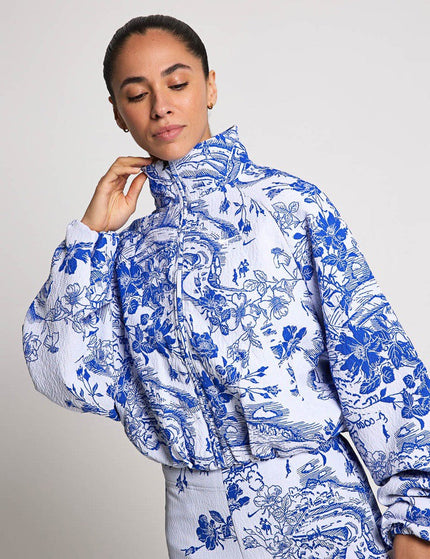 Nike Sportswear Collection Jacquard Track Jacket - White/Hyper Royalimage5- The Sports Edit