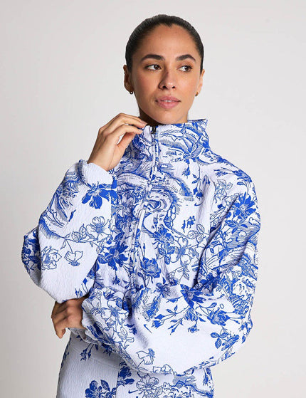 Nike Sportswear Collection Jacquard Track Jacket - White/Hyper Royalimage1- The Sports Edit