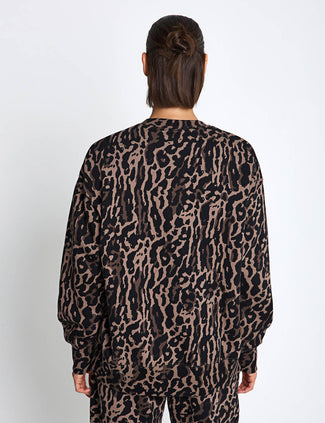 Sportswear Phoenix Fleece Oversized Printed Sweatshirt - Black/Ironstone/Black