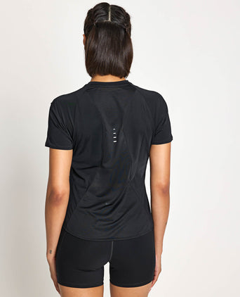 Swift Dri-FIT Short-Sleeve Running Top - Black/Reflective Silver