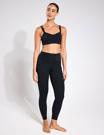 Nike Zenvy Strappy Sports Bra - Black/Sailimage4- The Sports Edit