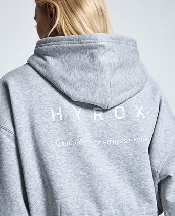 Puma x Hyrox World Cropped Hoodie - Light Grey Heather - NEEDS SPEC CHECK