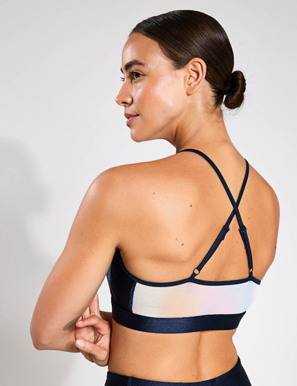 PUMA Training Move Summer Daze Bra - Club Navyimage2- The Sports Edit