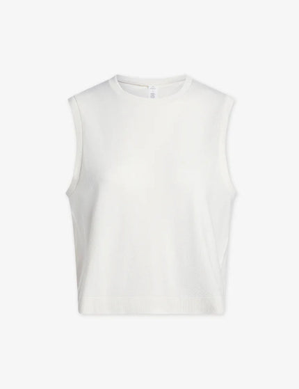 Varley Page Seamless Crop Tank - Snow Whiteimage6- The Sports Edit