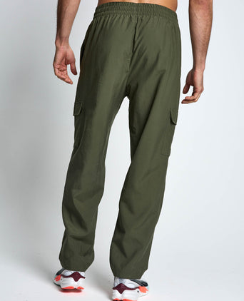 Essentials No. 1 Logo Woven Cargo Pants - Loden Green
