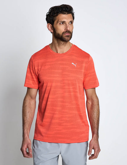 PUMA PWRTRAIN Jacquard Short Sleeve T-Shirt - Red Glamourimages1- The Sports Edit
