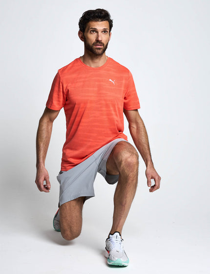PUMA PWRTRAIN Jacquard Short Sleeve T-Shirt - Red Glamourimages4- The Sports Edit